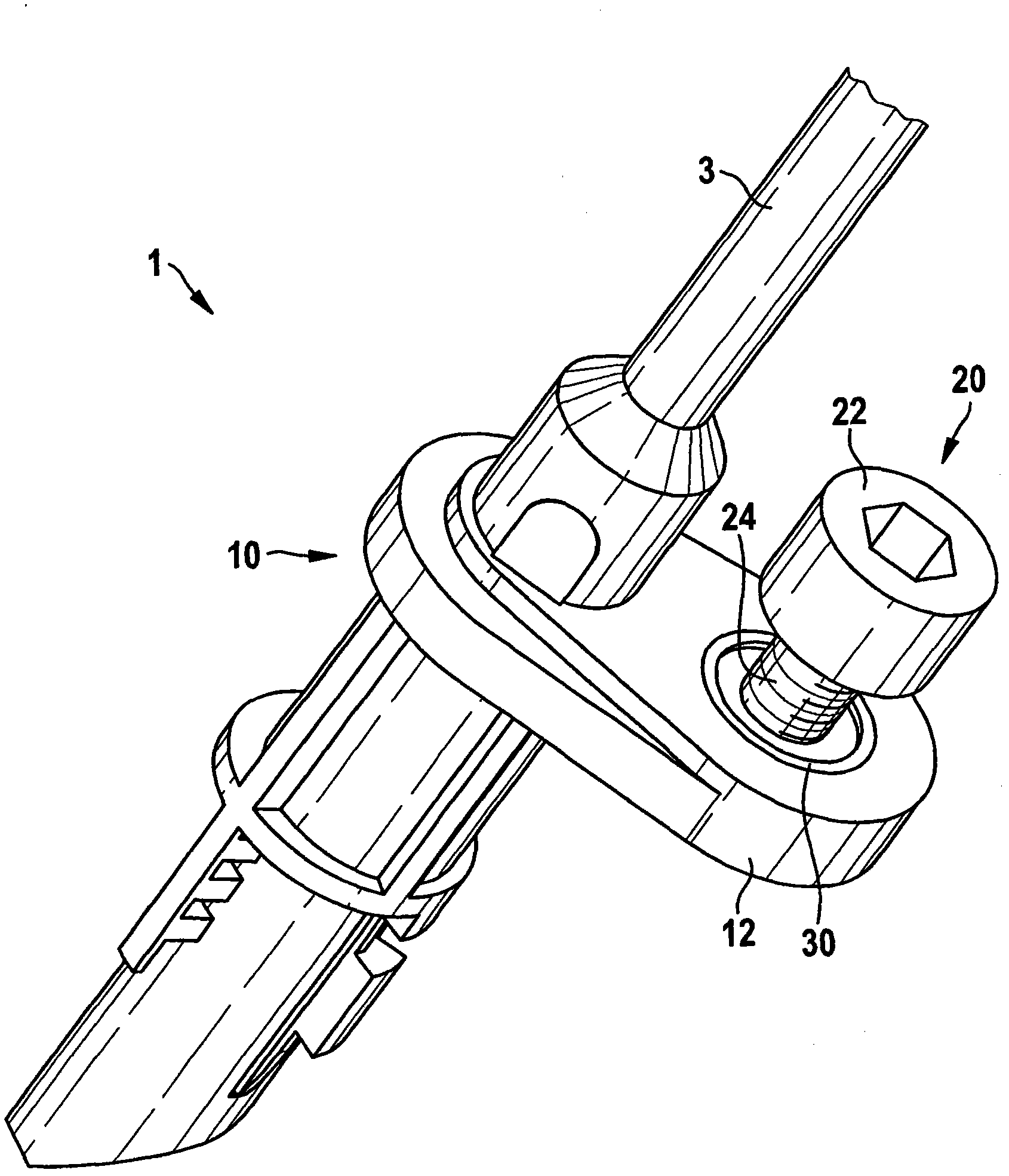 Structure of a build-in screw in a bushing and corresponding sensor housing