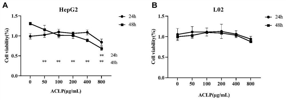 Application of amaranthus caudatus crude polysaccharide in preparation of anti-hepatoma drugs