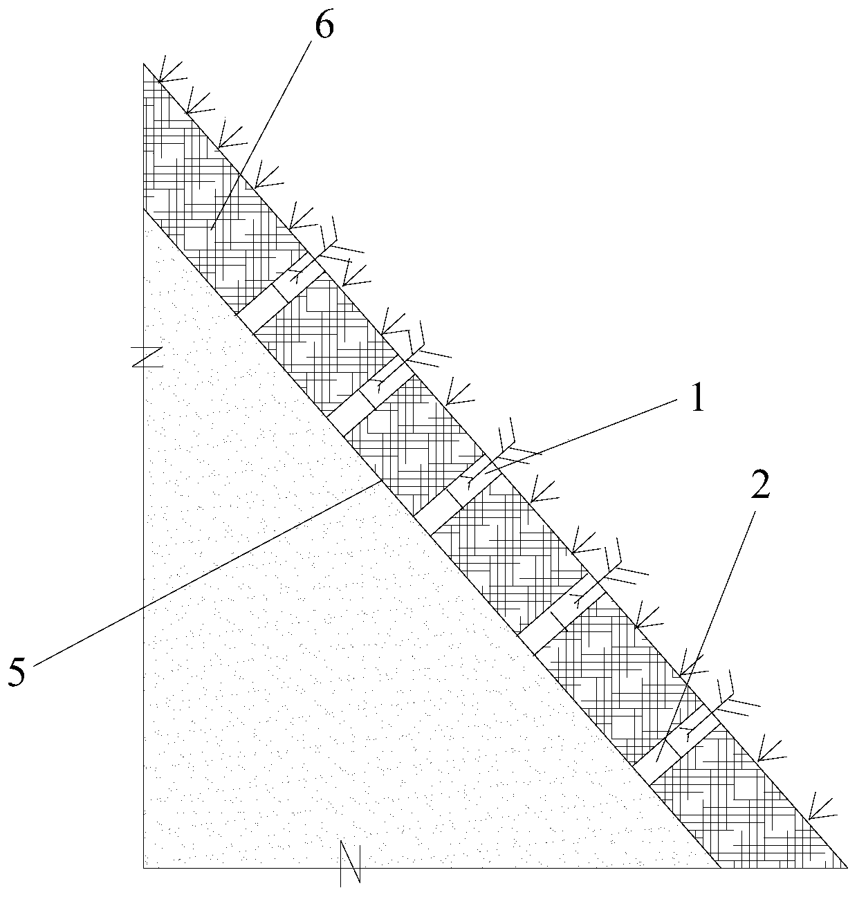 Earth spraying base material and high-slope ecologic protection construction method