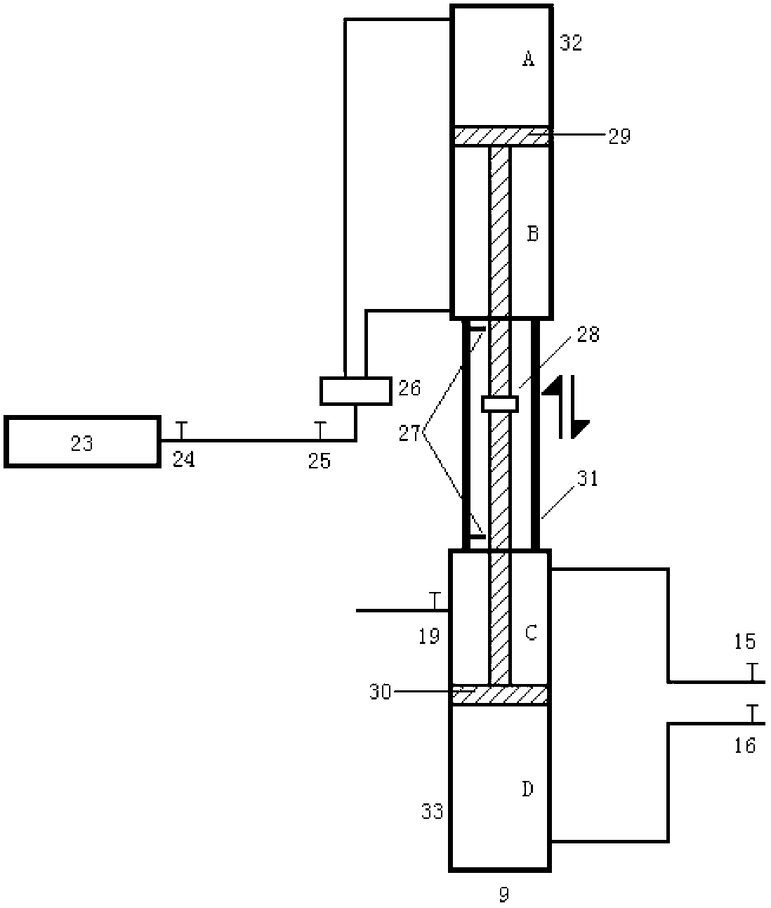 Device and method for determining high temperature and high pressure full diameter core mud pollution evaluation