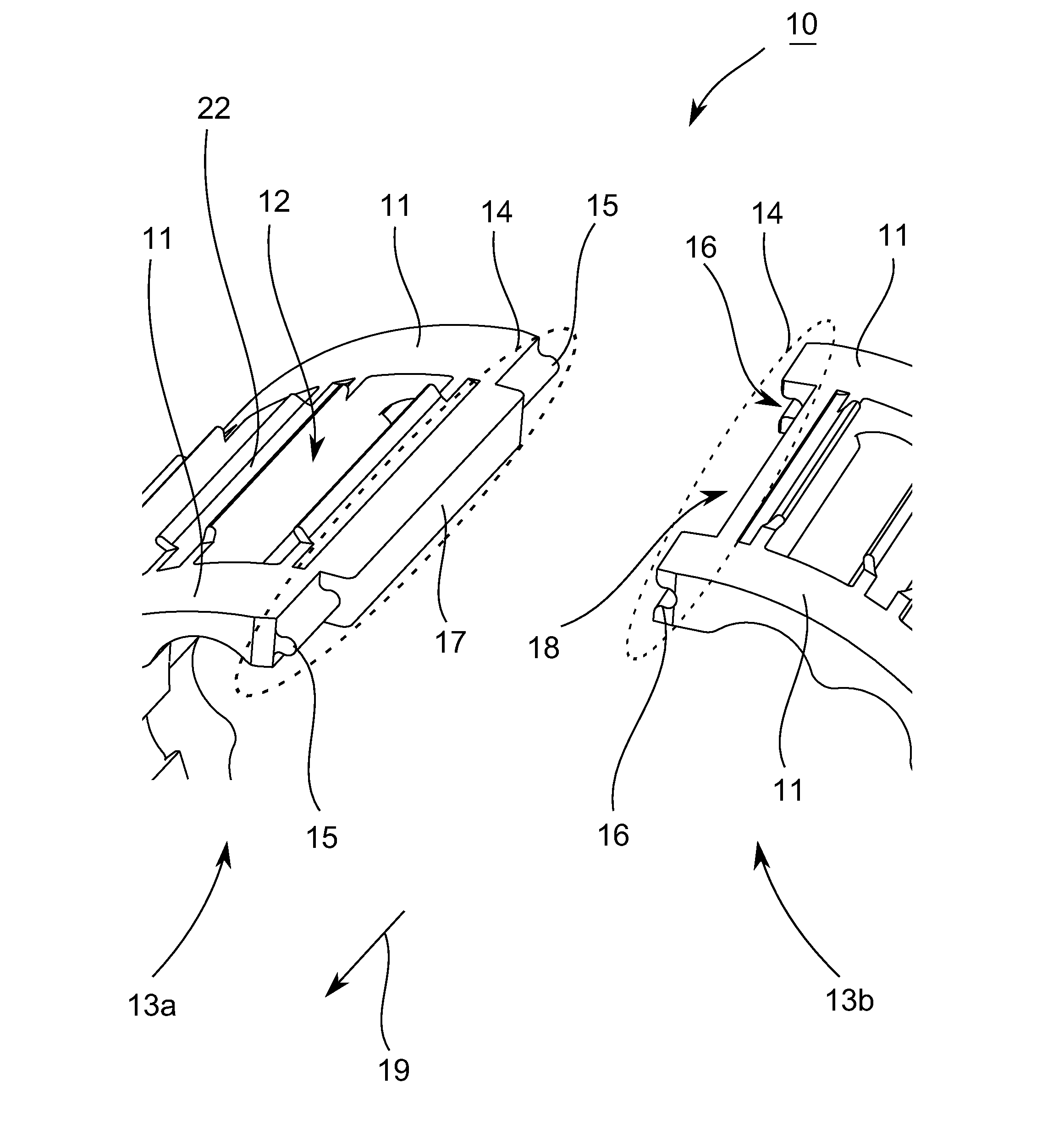 Split bearing cage for rolling element bearing