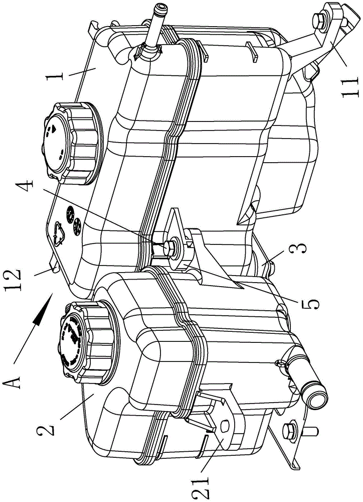 Hybrid vehicle expansion tank installation structure