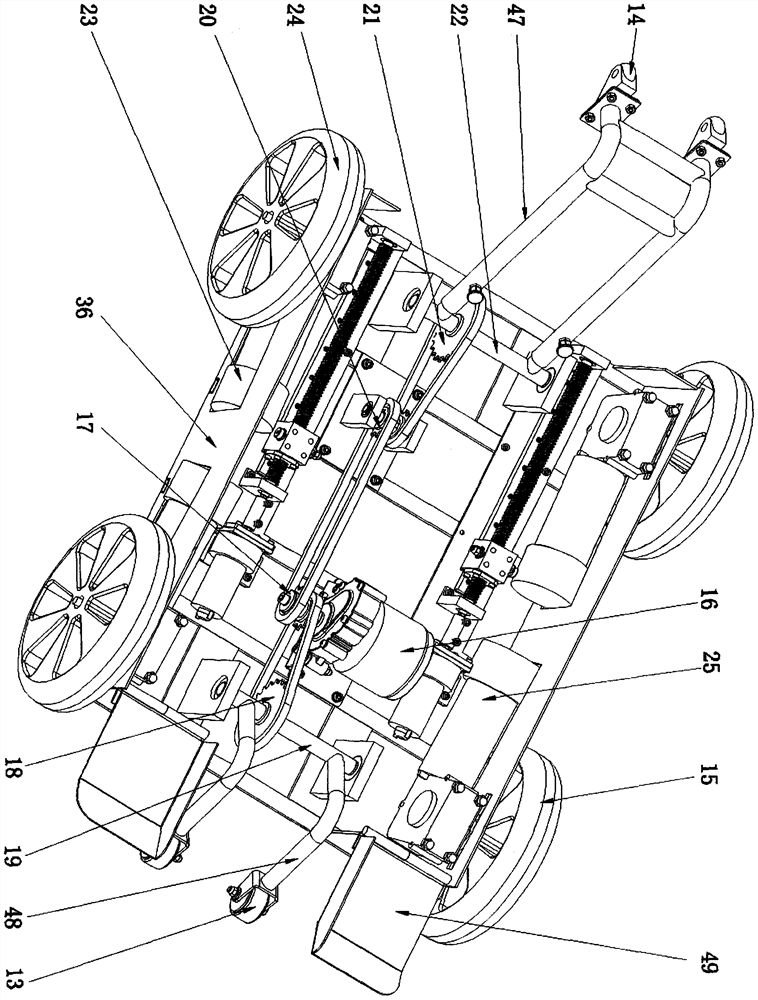 Electric folding wheelchair capable of going upstairs and downstairs