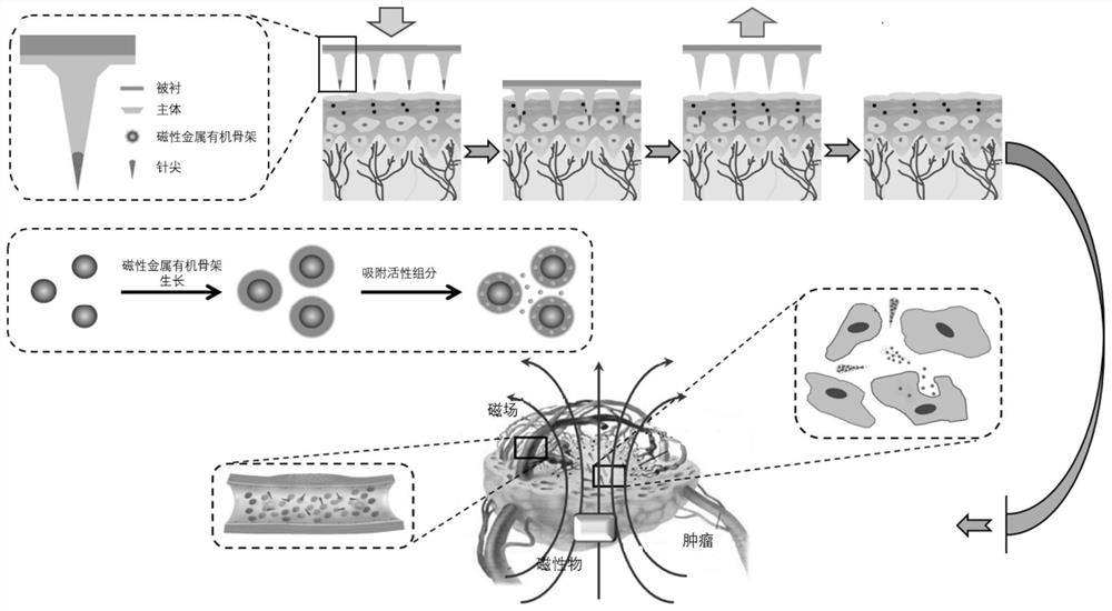 Magnetic control micro-needle robot as well as preparation method, use method and application thereof