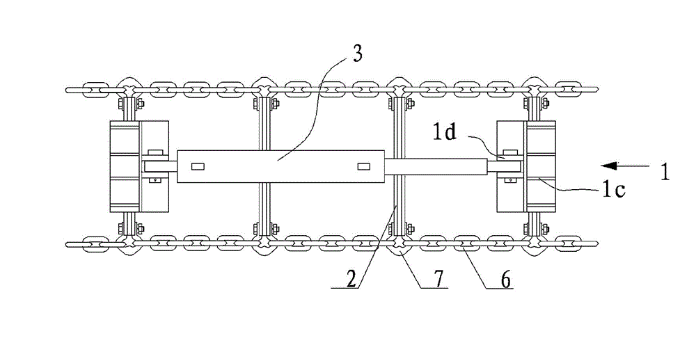 Hydraulic chain tightening device for mining edge double chain plate machine