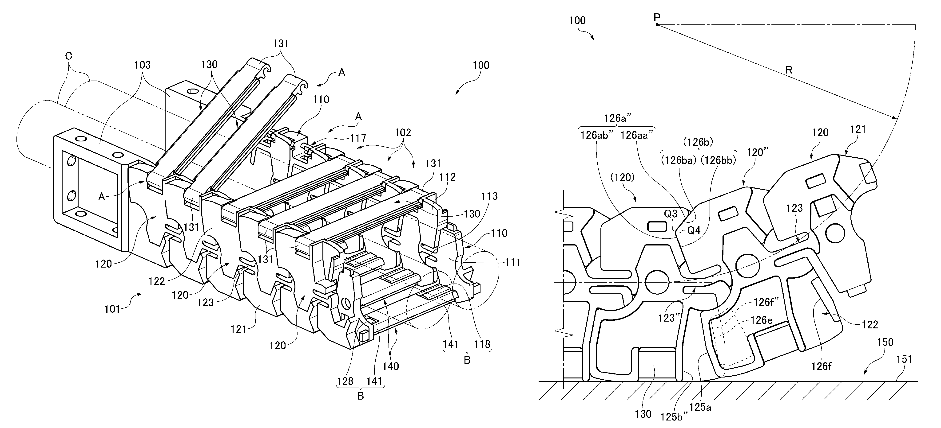 Cable protection and guide device