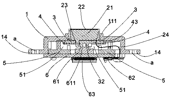 Overall structure of fingerprint recognition module and physical key