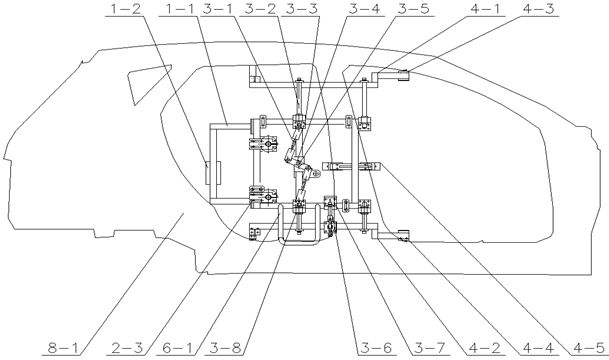 Manual drive conveying equipment used for side shell plate material of automobile body in white