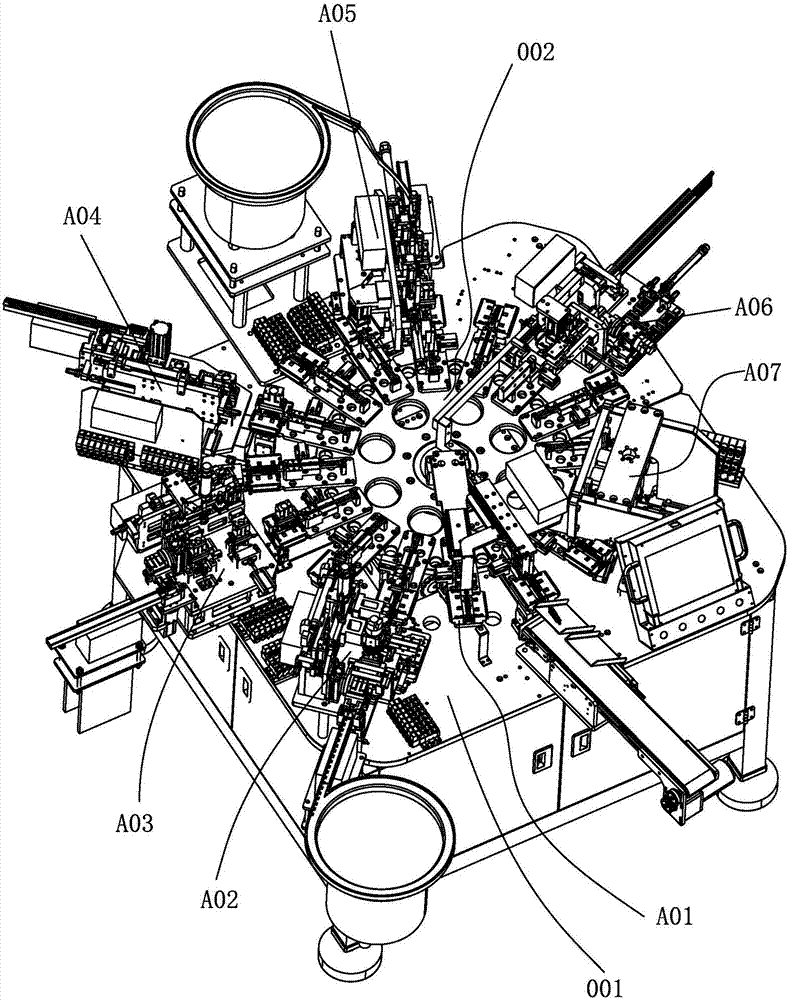 Equipment for full-automatic assembling of car seat sliding rail lock