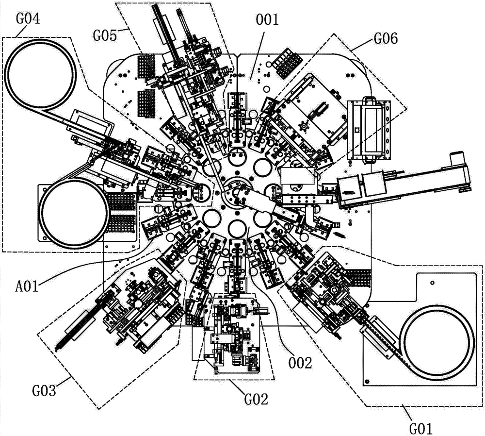 Equipment for full-automatic assembling of car seat sliding rail lock