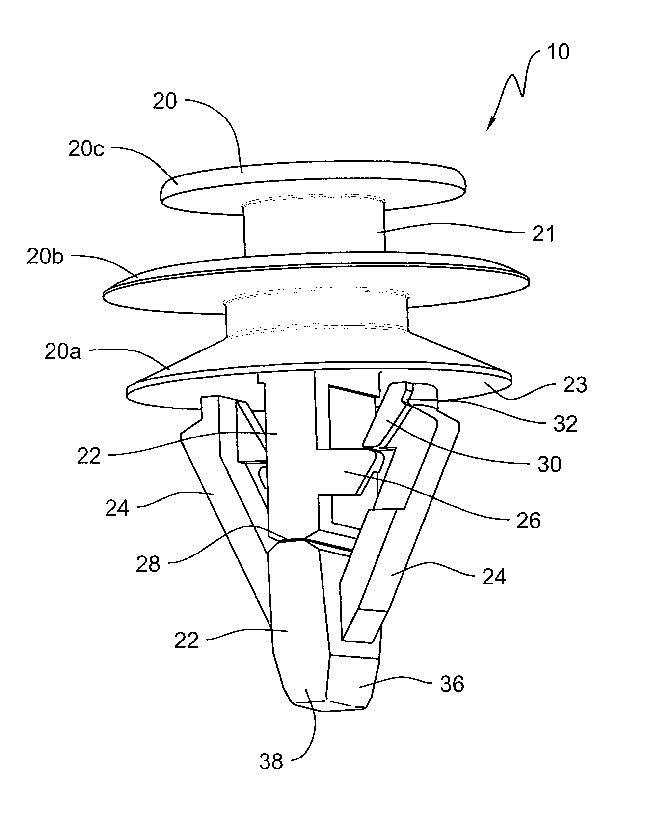 Breakaway W-base fastener