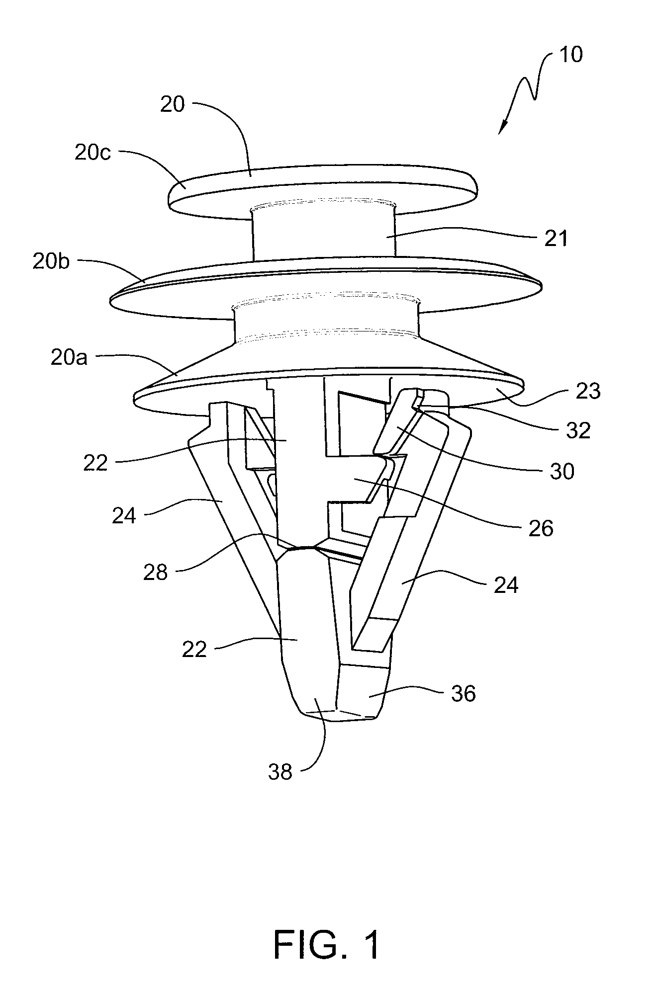 Breakaway W-base fastener