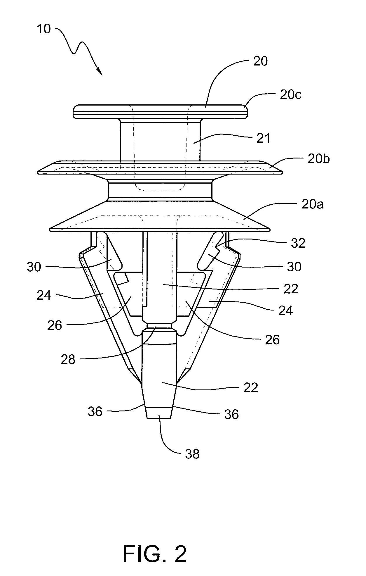 Breakaway W-base fastener