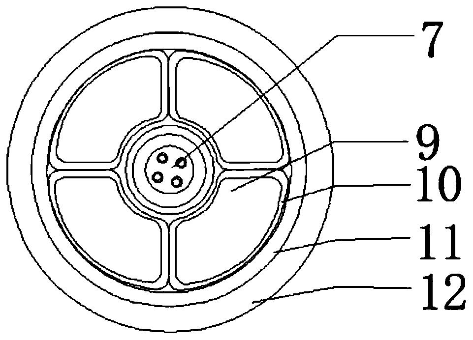 Light power communication fireproof cable and preparation method thereof