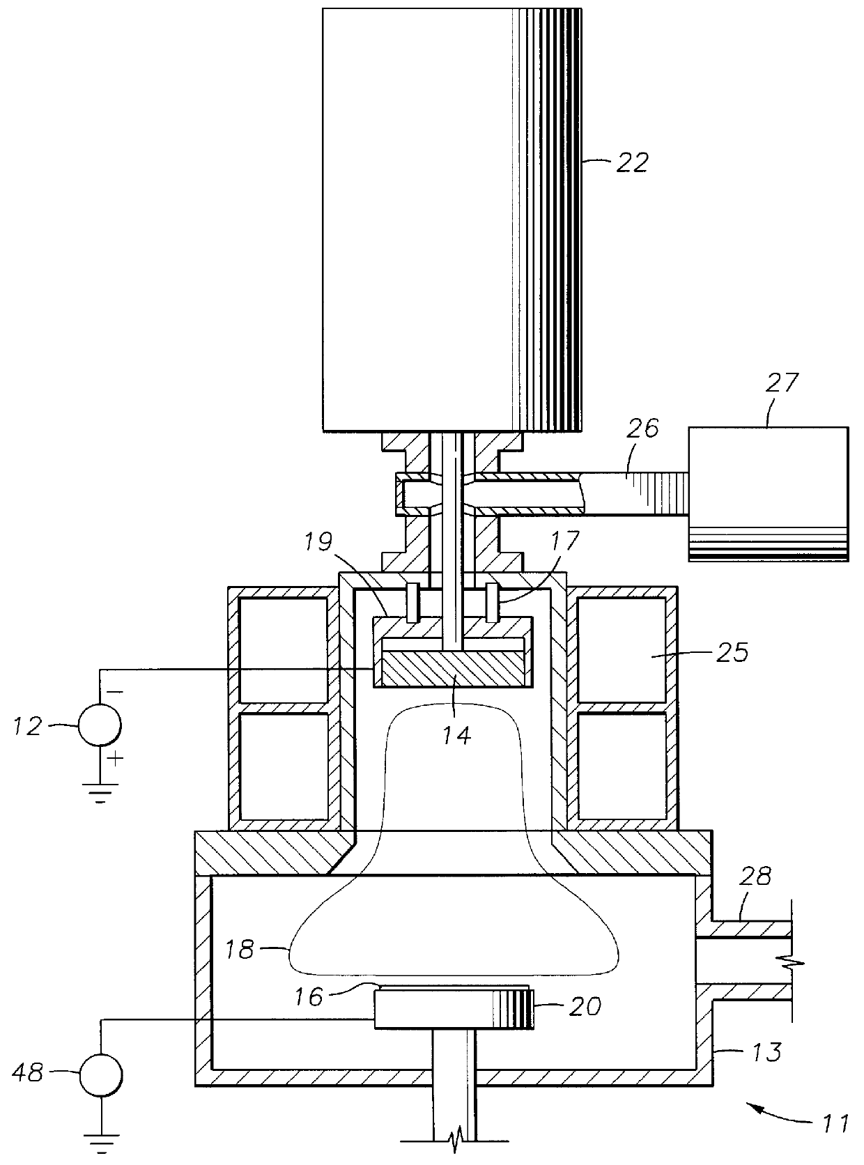 Use of pulsed-DC wafer bias for filling vias/trenches with metal in HDP physical vapor deposition