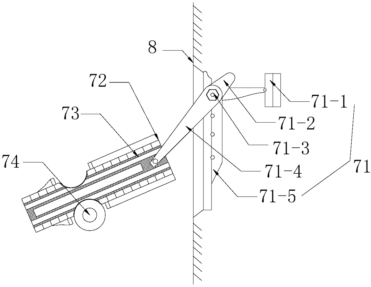 Wood drying room with meshed combined type diversion mechanism