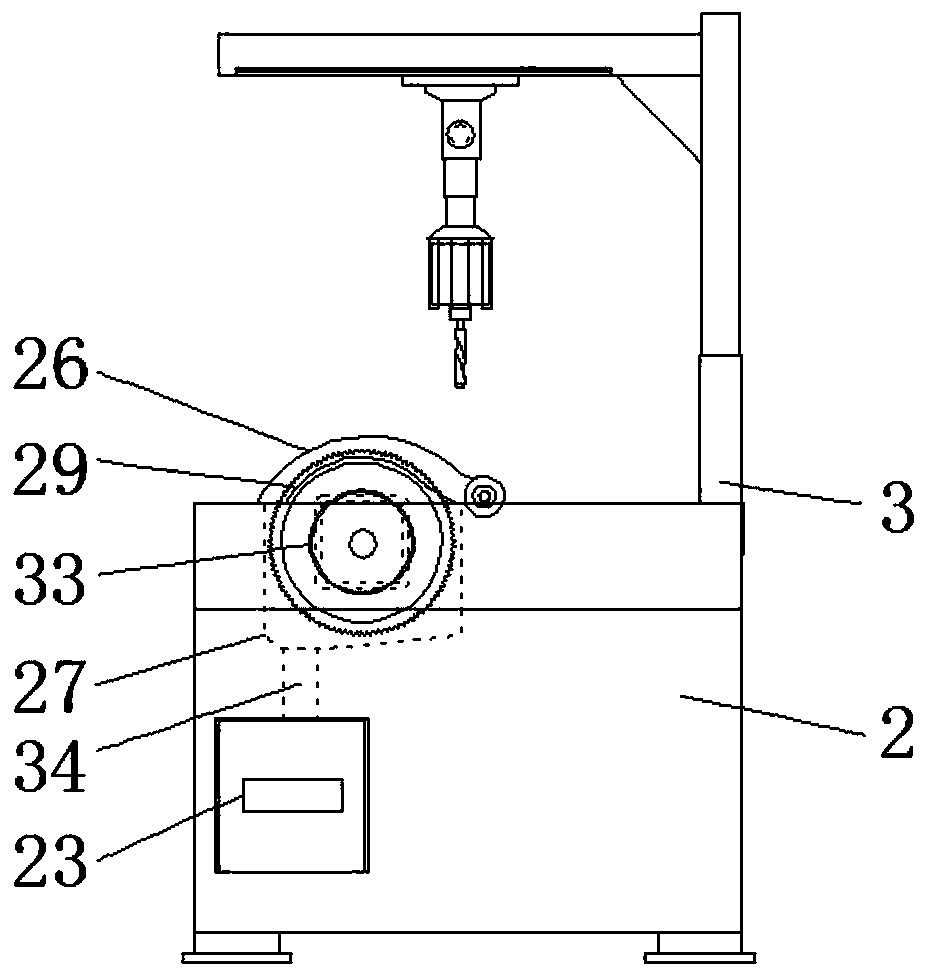 Aluminum panel tea tray producing and machining slotting device with dust collecting effect