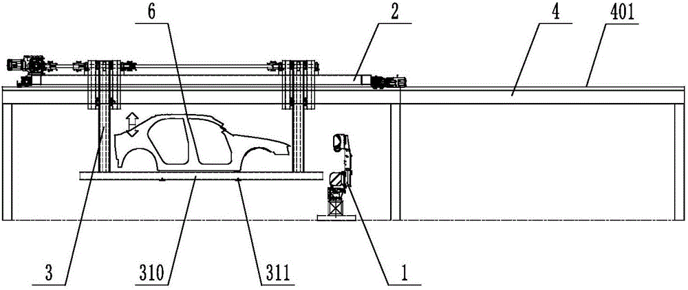 Robot lifting conveyer