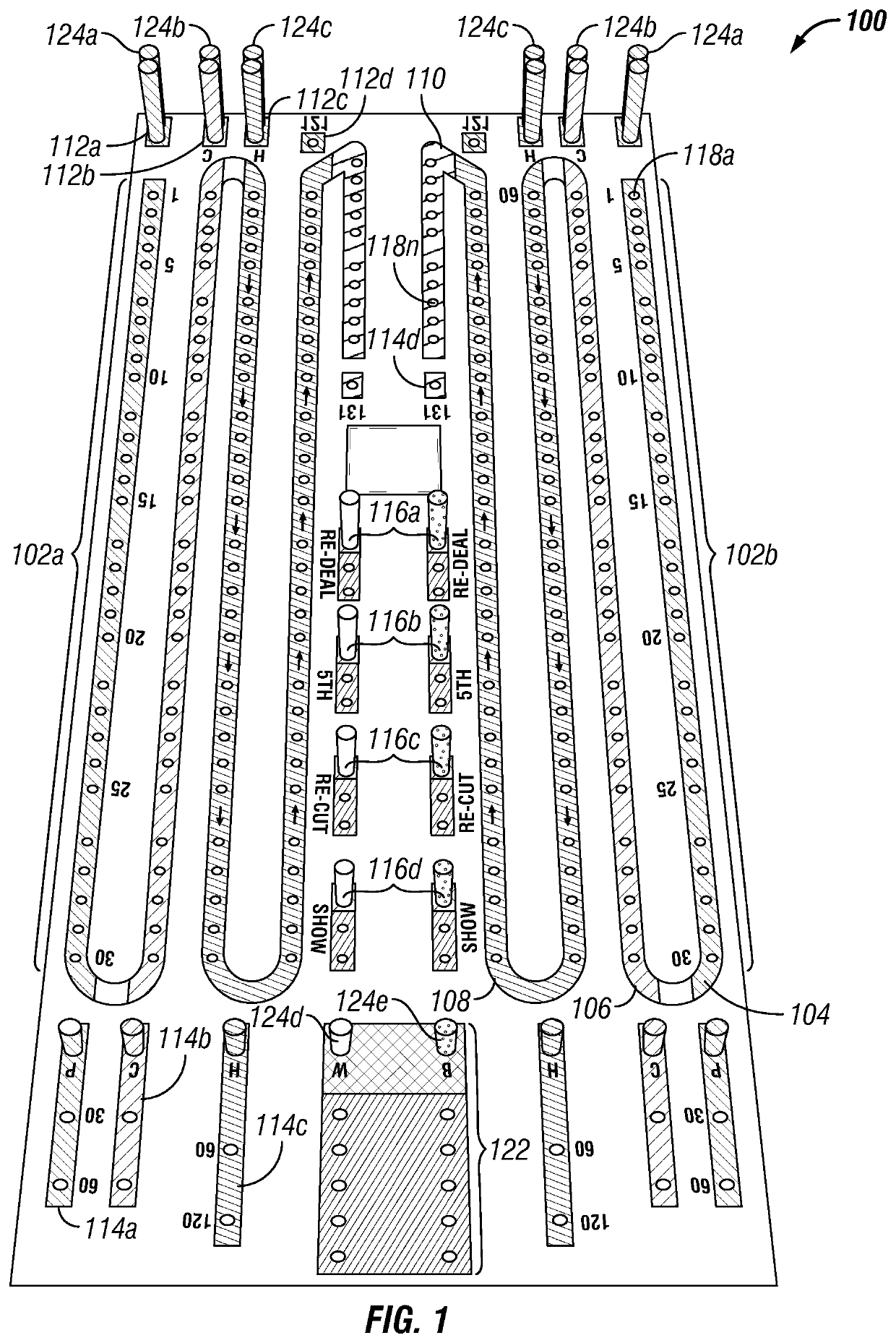 Universal cribbage board for multi-variation cribbage games and method of play