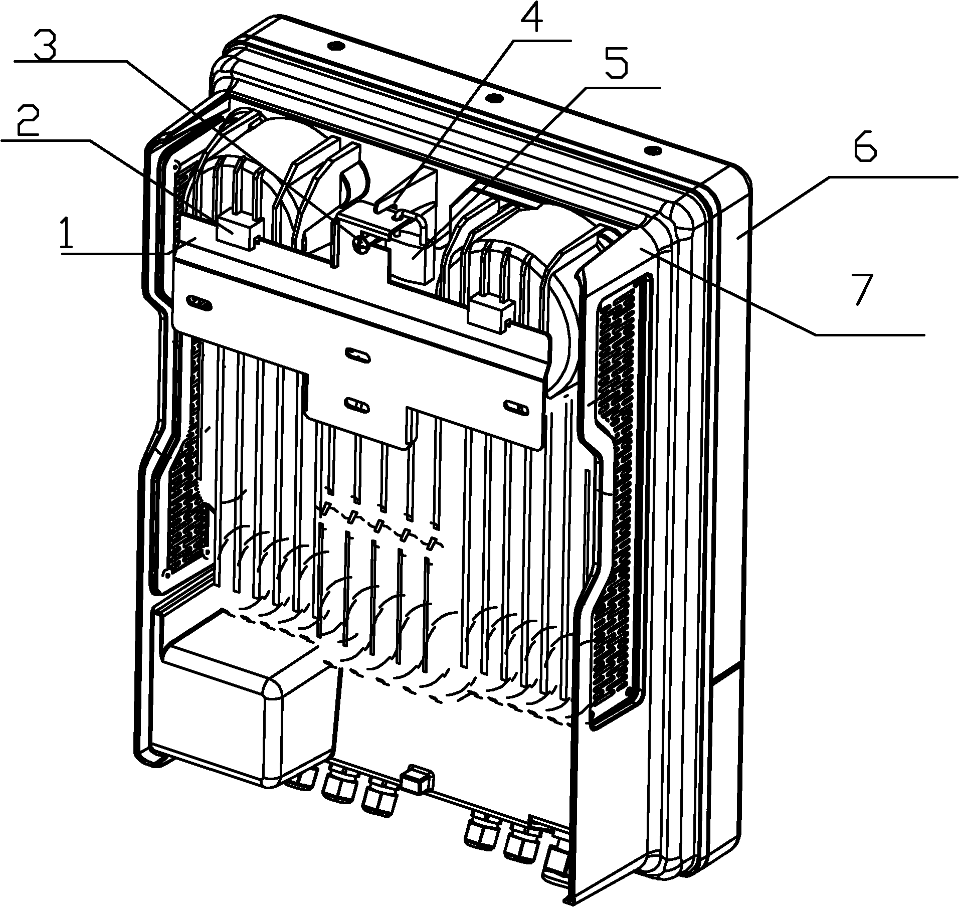 Novel antitheft processing structure of photovoltaic inverter