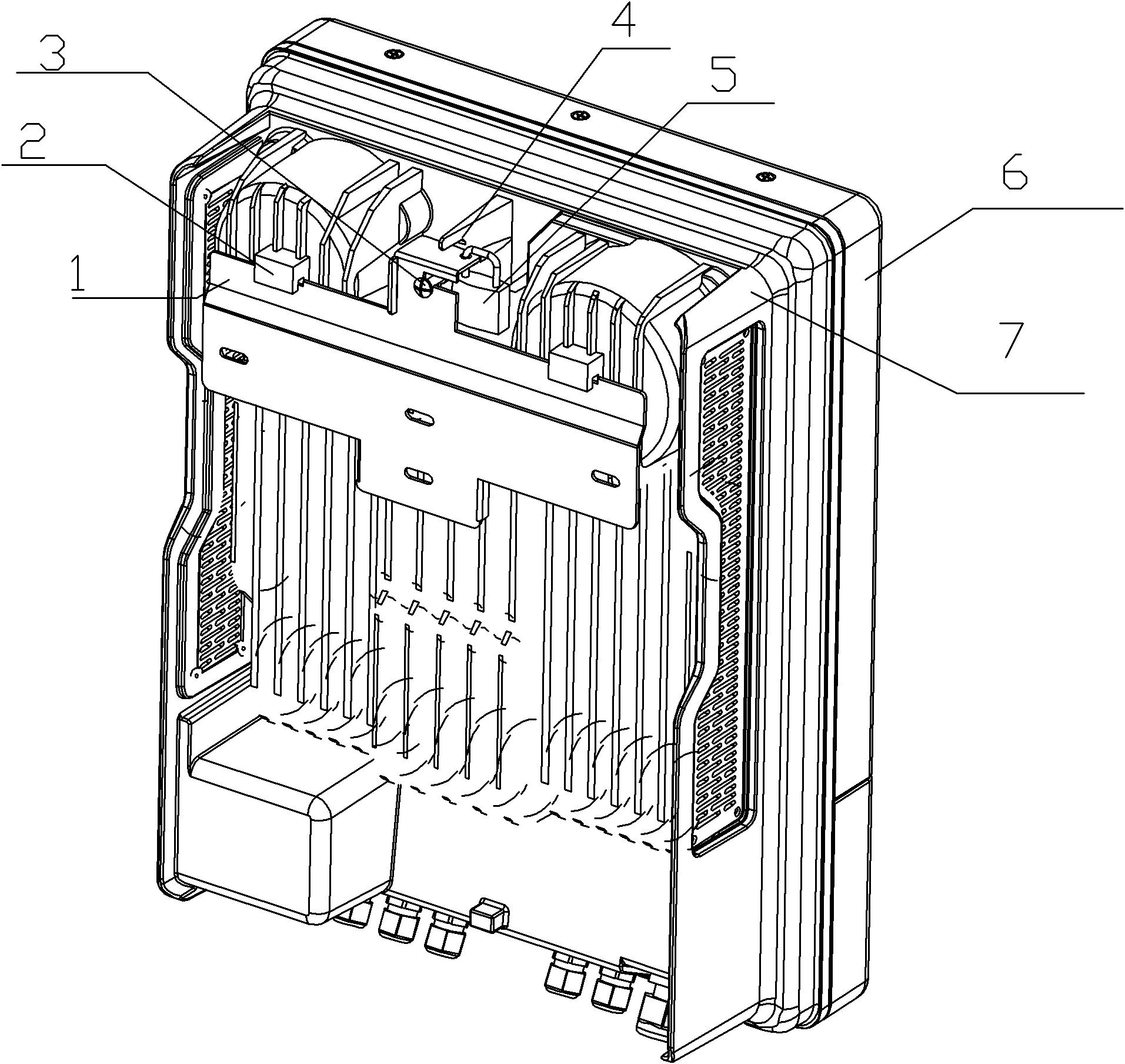 Novel antitheft processing structure of photovoltaic inverter