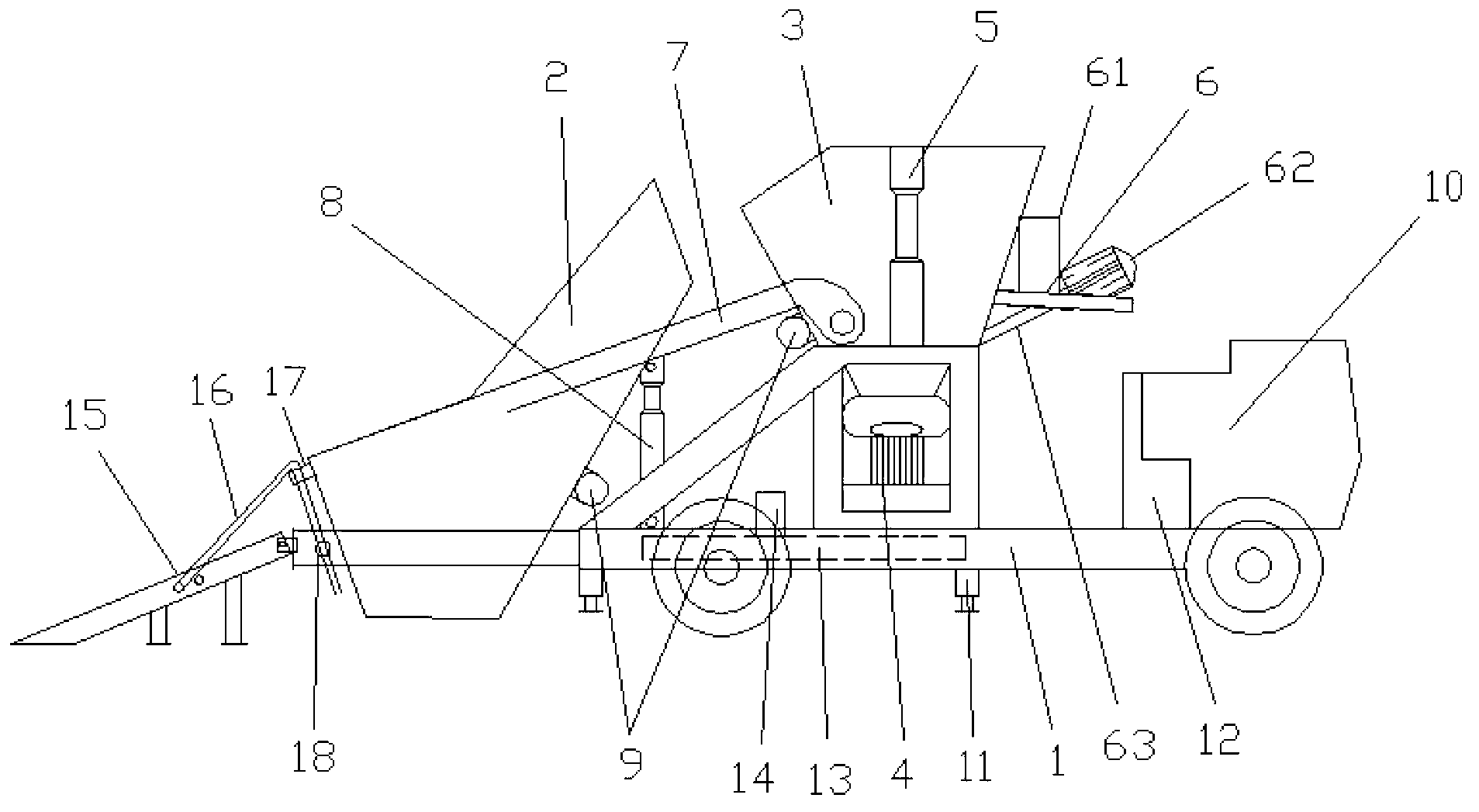 Automatic feeding type concrete spraying trolley