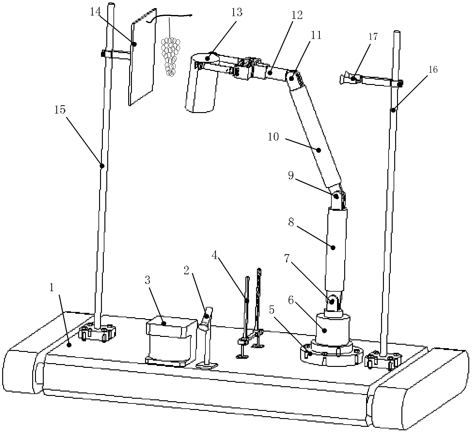 Grape bagging robot system based on machine vision