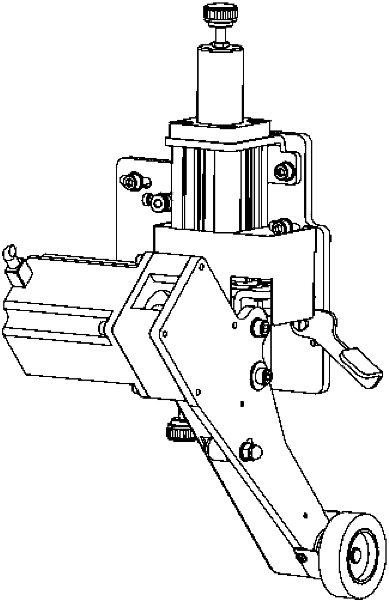 Sewing machine pneumatic lifting electronic mop mechanism and control method thereof