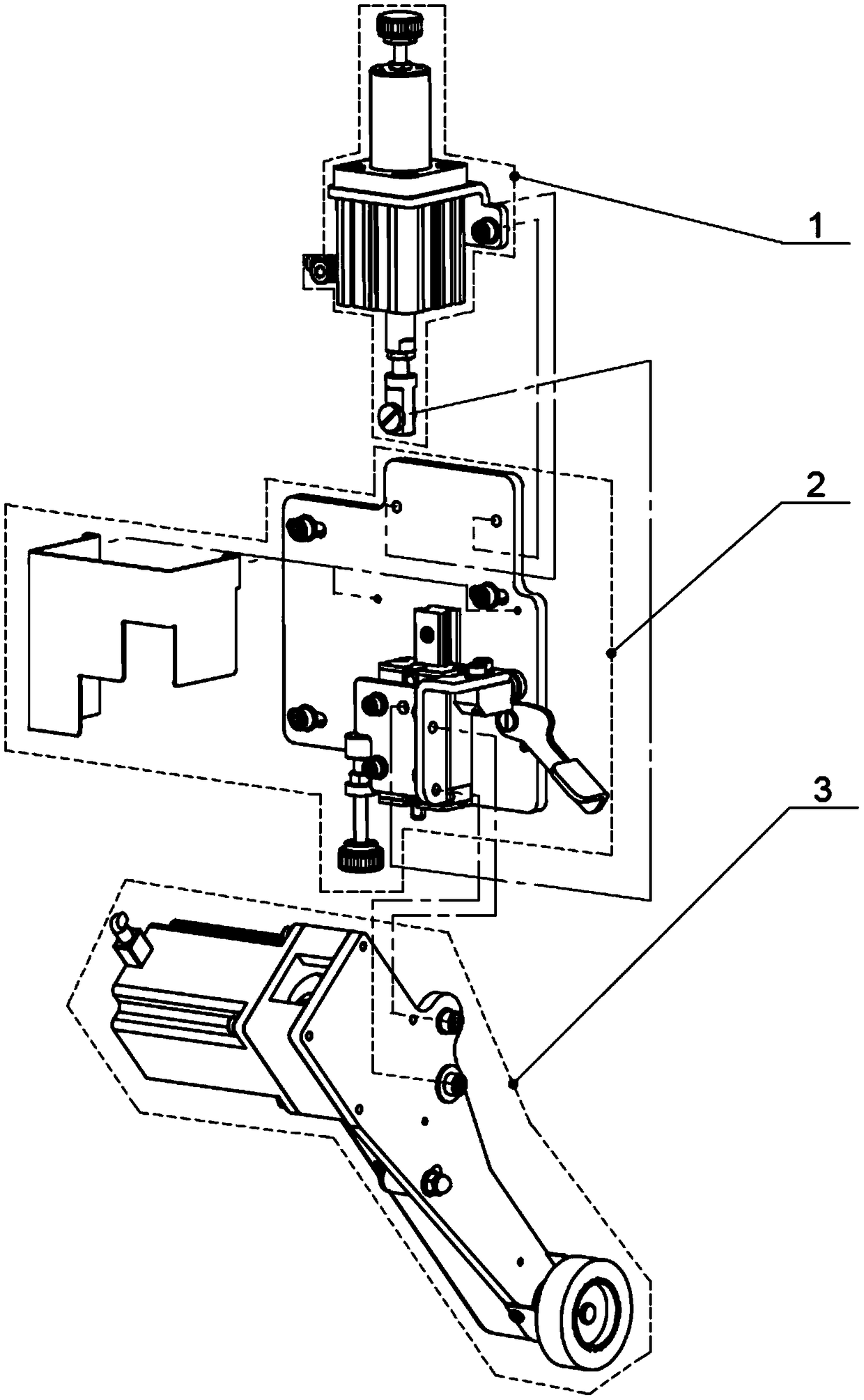 Sewing machine pneumatic lifting electronic mop mechanism and control method thereof