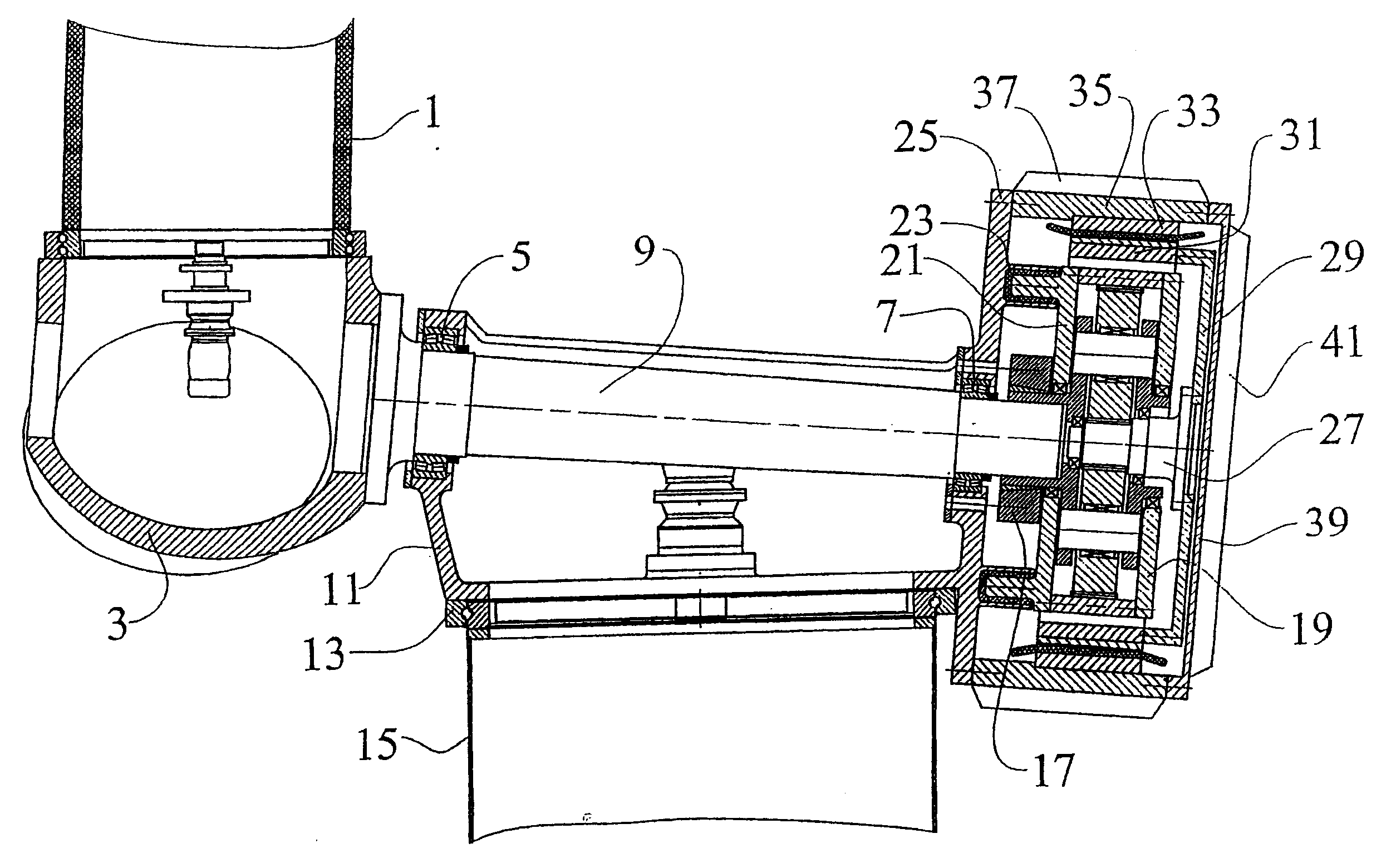 Wind energy installation comprising a concentric gearbox/generator arrangement