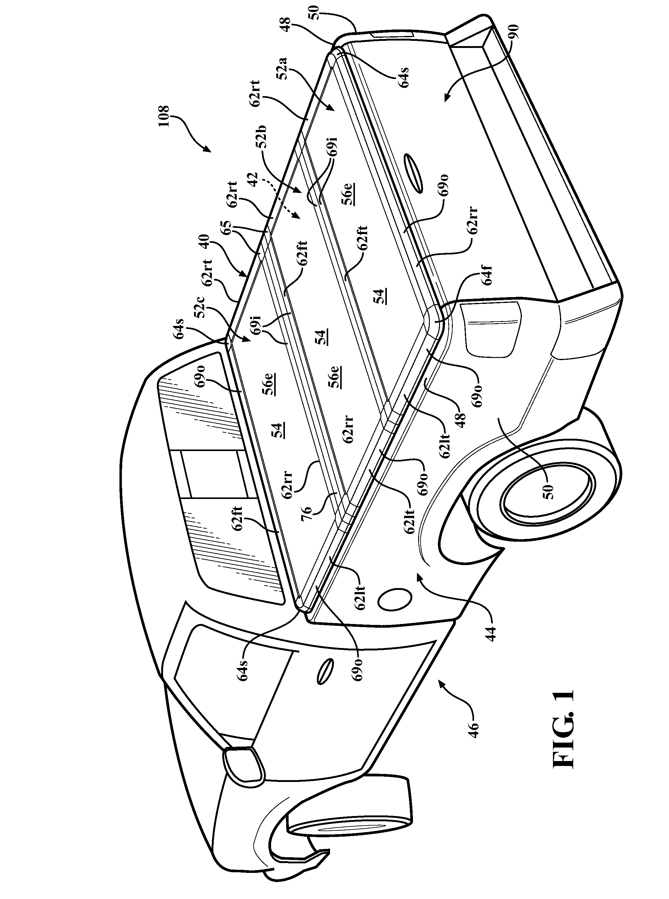 Rigid tonneau cover and clamp mechanism therefor