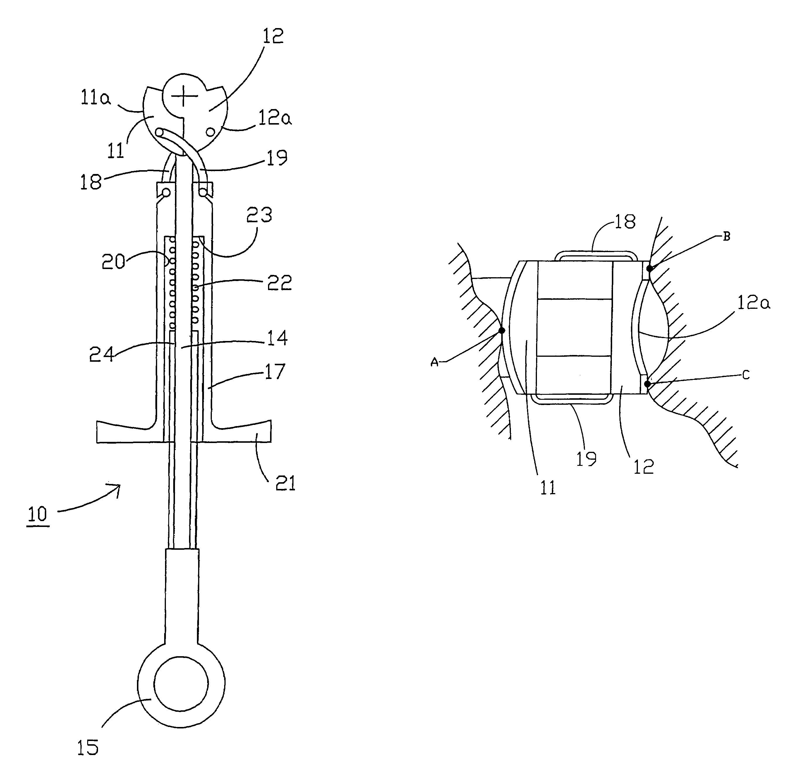 Mechanical chock with cams for climbing and mountaineering