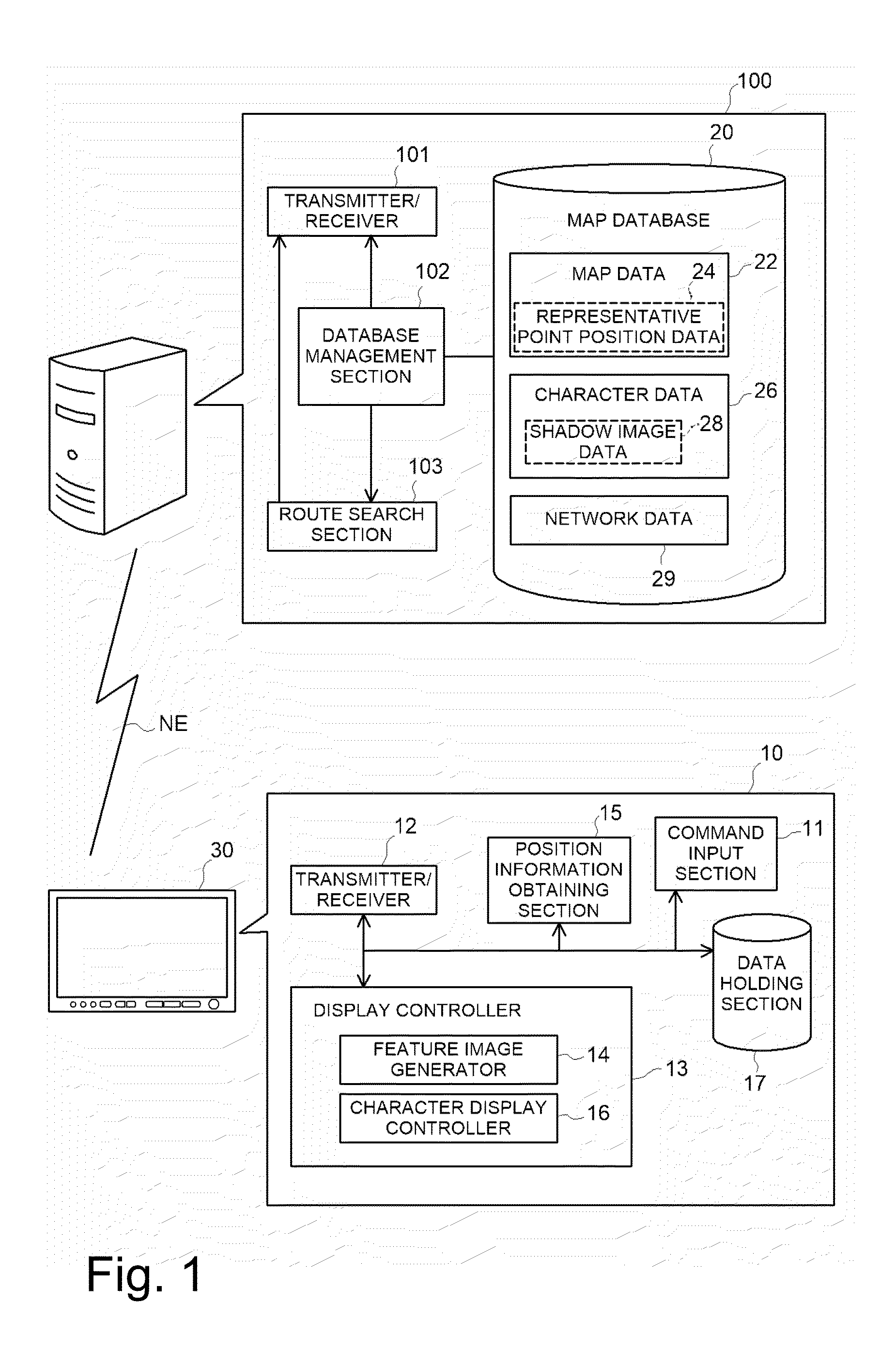 Three-dimensional map display device