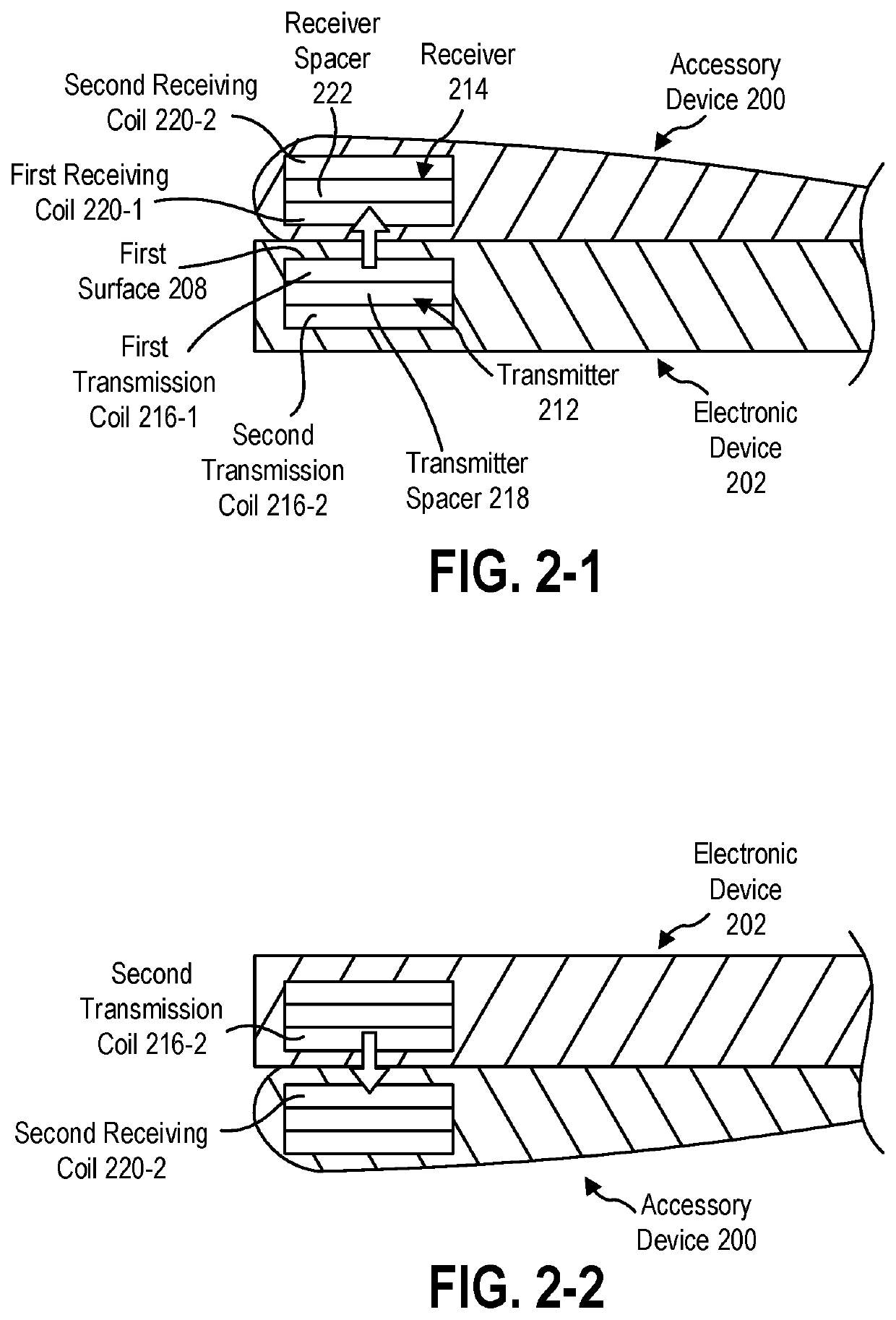 Two-sided inductive charging coil