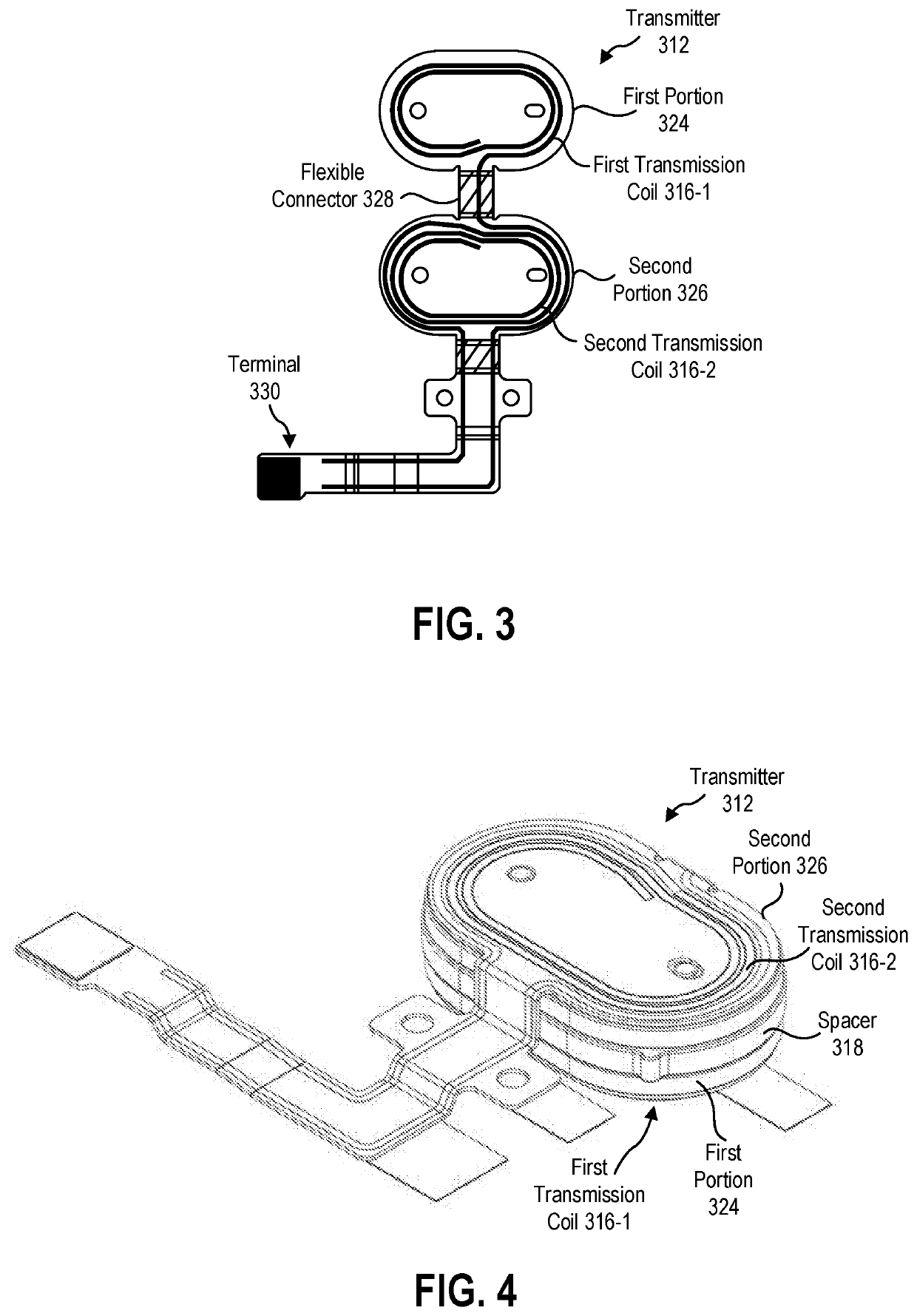 Two-sided inductive charging coil