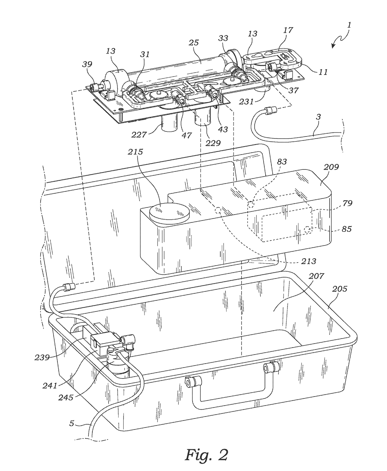 Portable hemodialysis machine and disposable cartridge