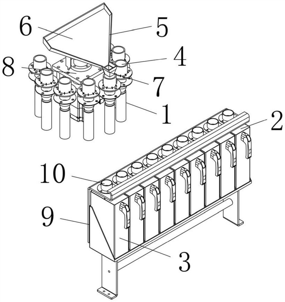 Product separation box and detection and separation method thereof