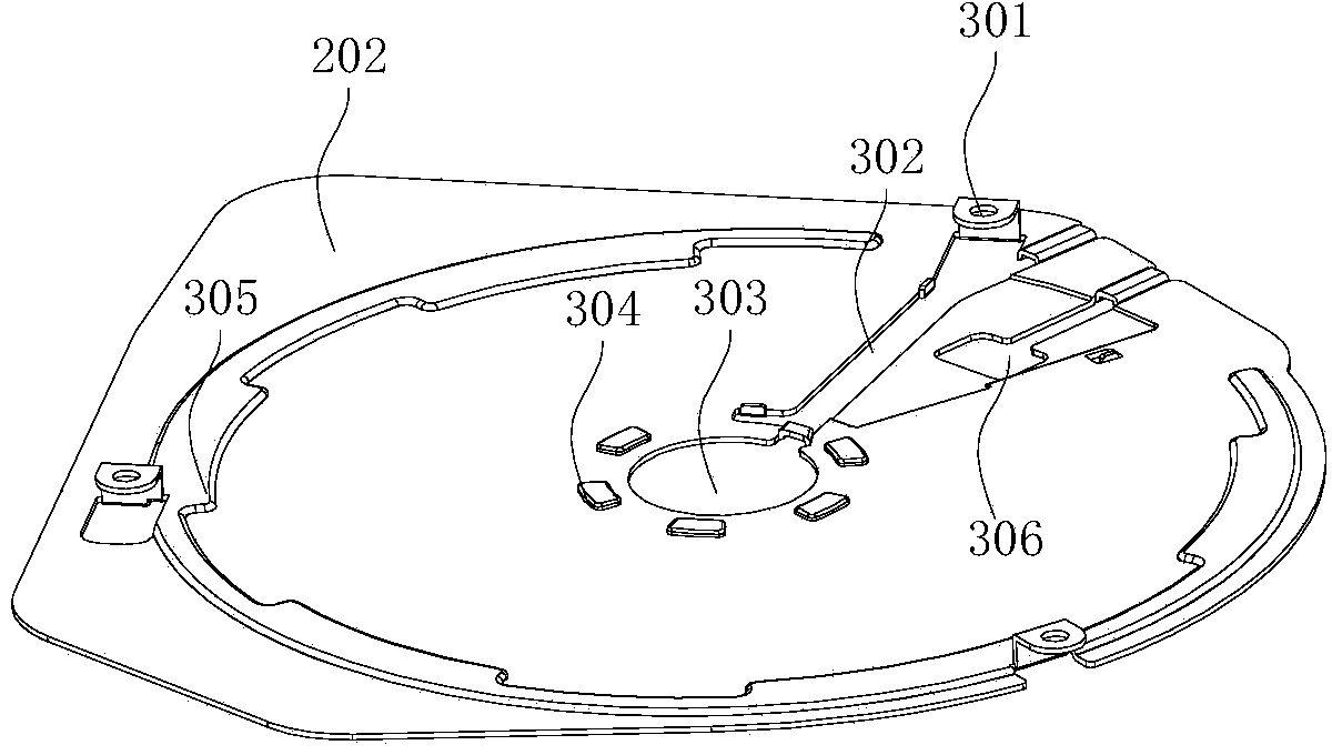 Induction cooker with magnetic stripe arranged at upper side of support