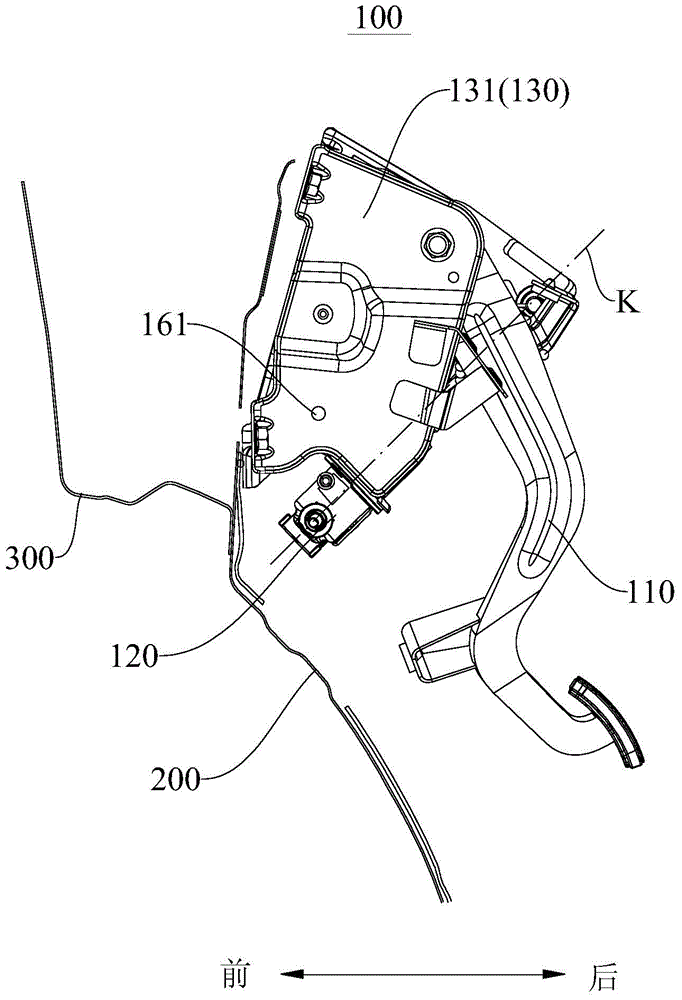 Vehicle clutch pedal mechanism and vehicle comprising same