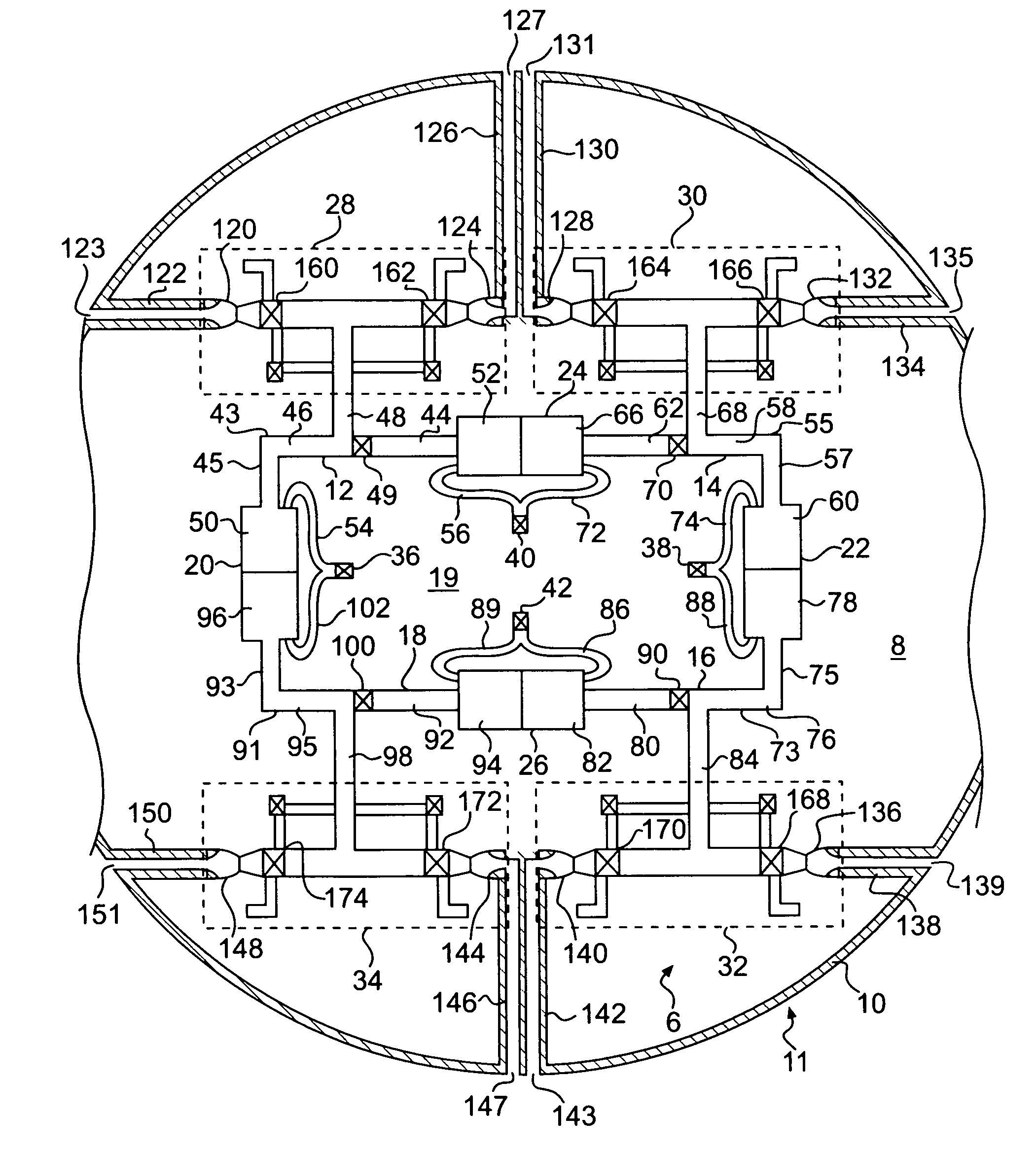 Post boost control power assembly