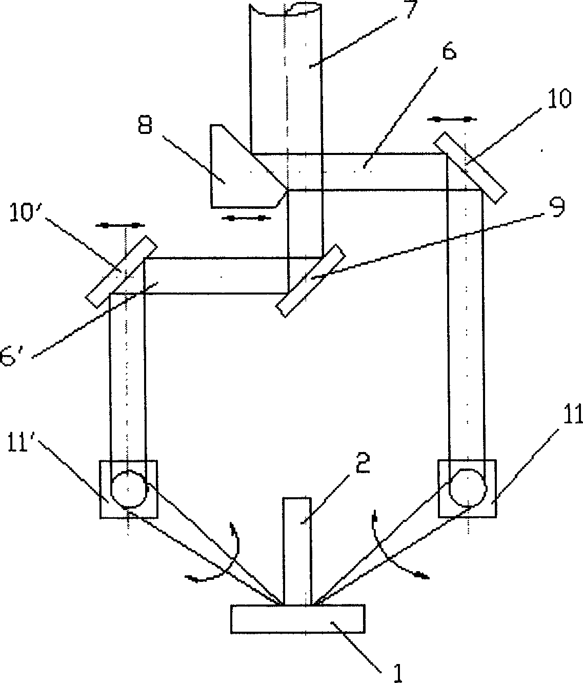 T-shape joint double light beam laser synchronous welding method and device