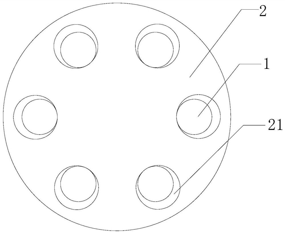 Assembly type high-pile bearing platform for offshore wind power