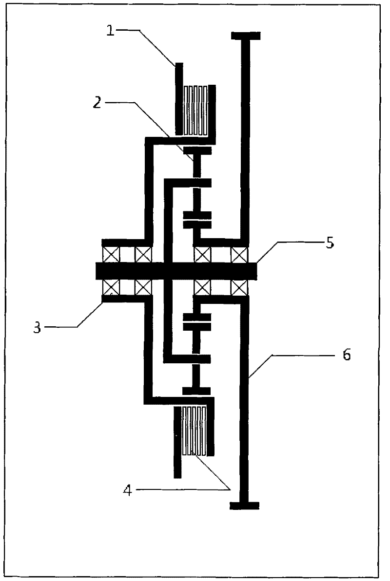 Modularized full-meshed brake type transmission