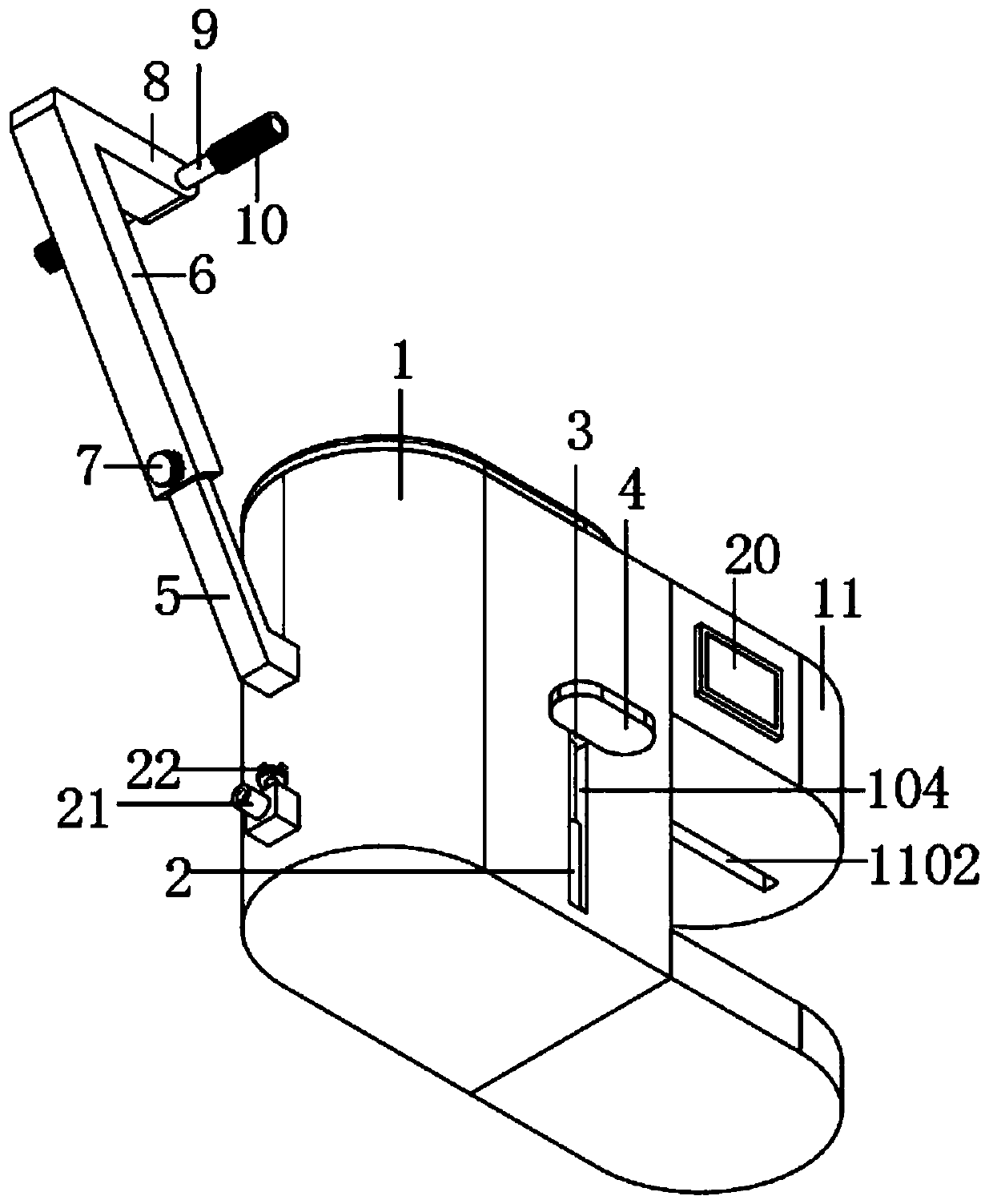 Flushing device for nursing in urinary surgery department