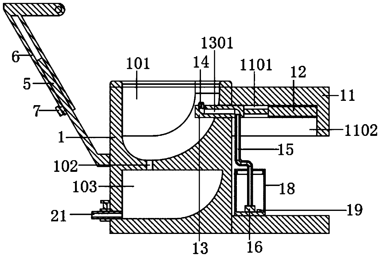 Flushing device for nursing in urinary surgery department