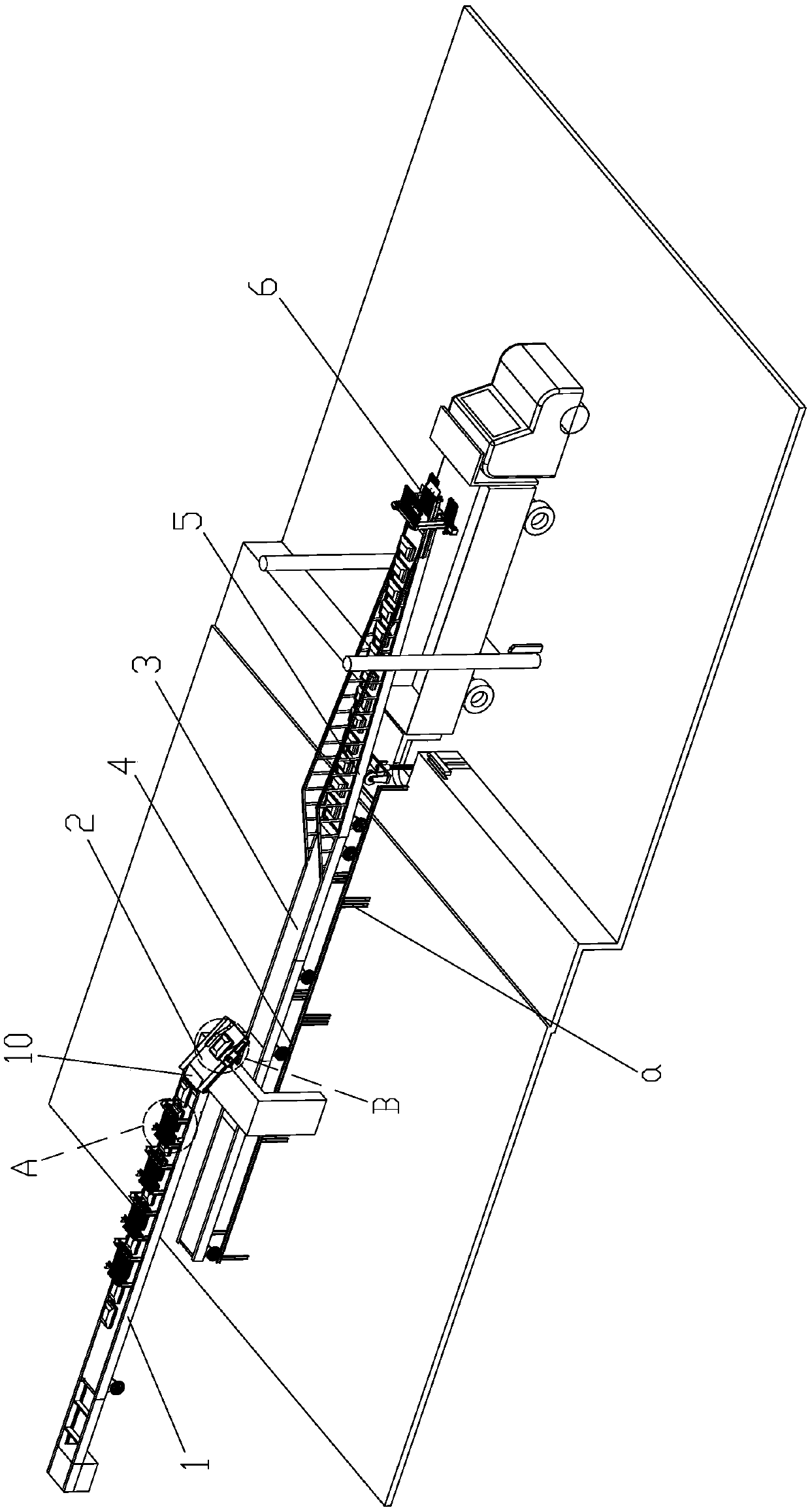 Automatic intelligent distributing and conveying device for cement bags