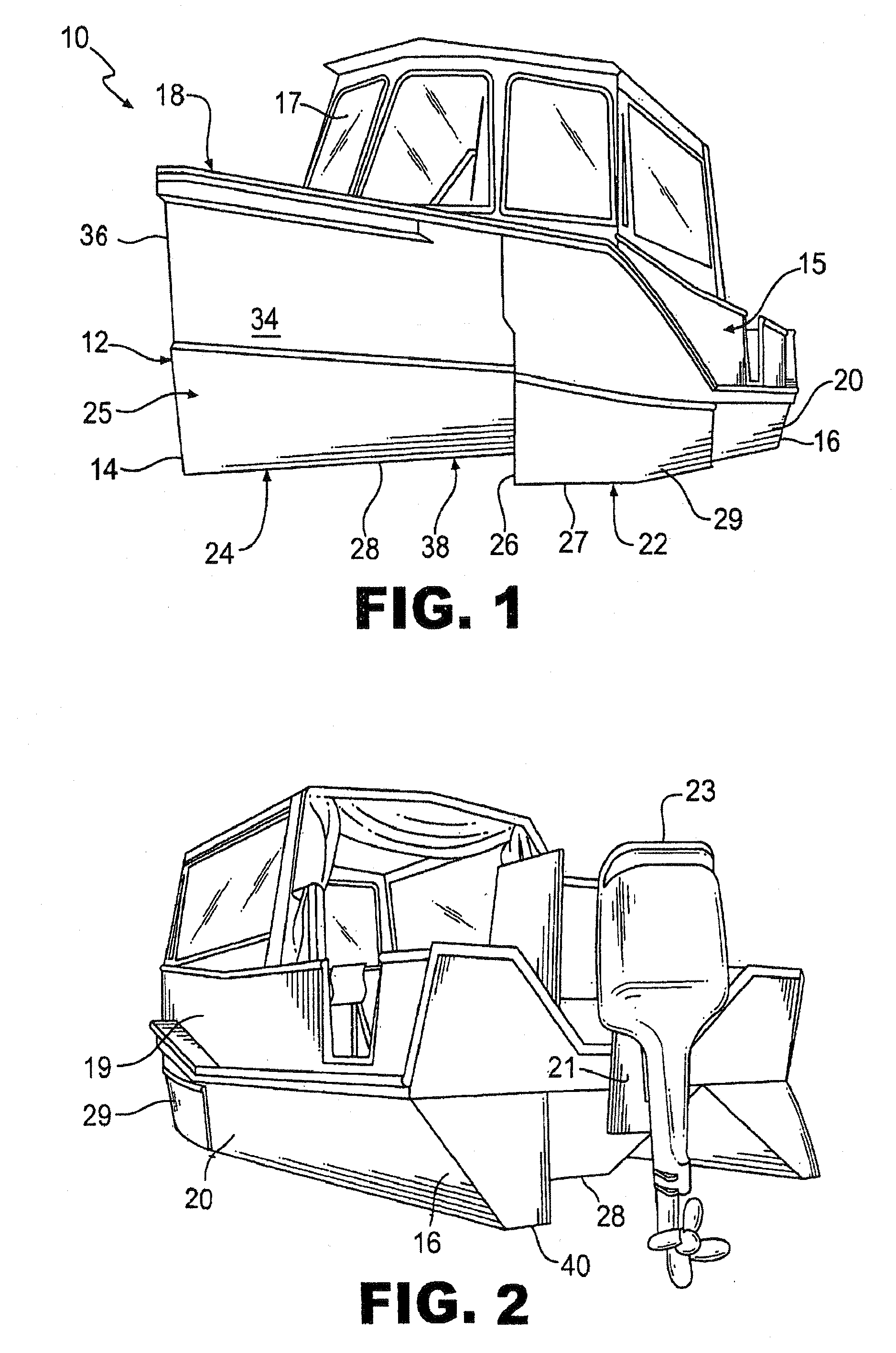 Watercraft with wave deflecting hull