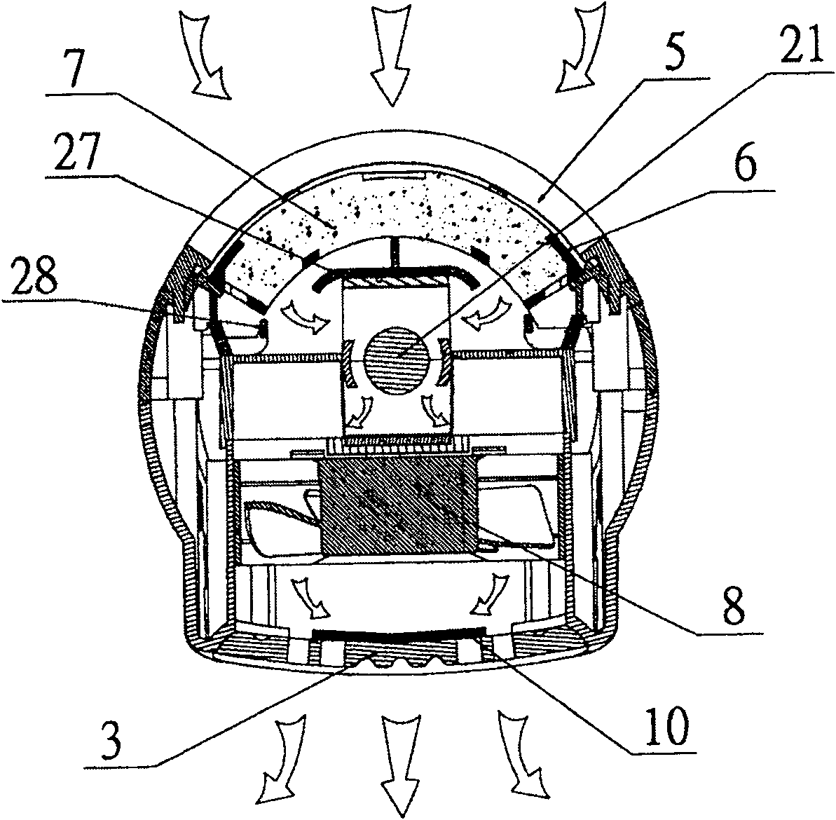 Cylindrical nano photoelectronic air purifier