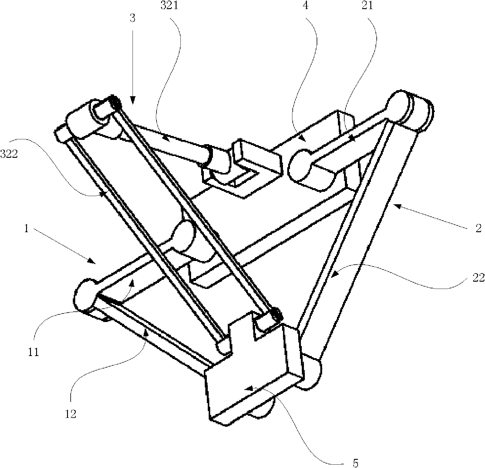 Two-degrees-of-freedom translation parallel robot mechanism