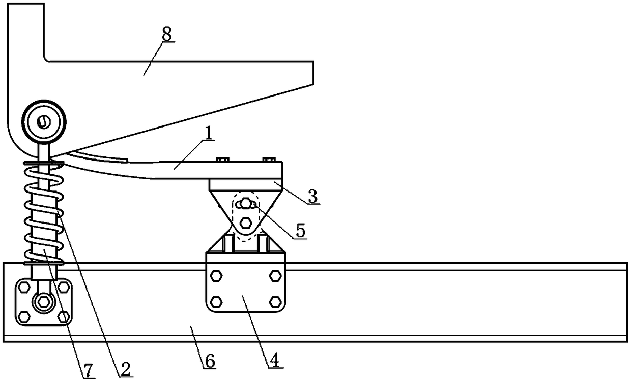 Combined front suspension for engineering vehicle driving cab